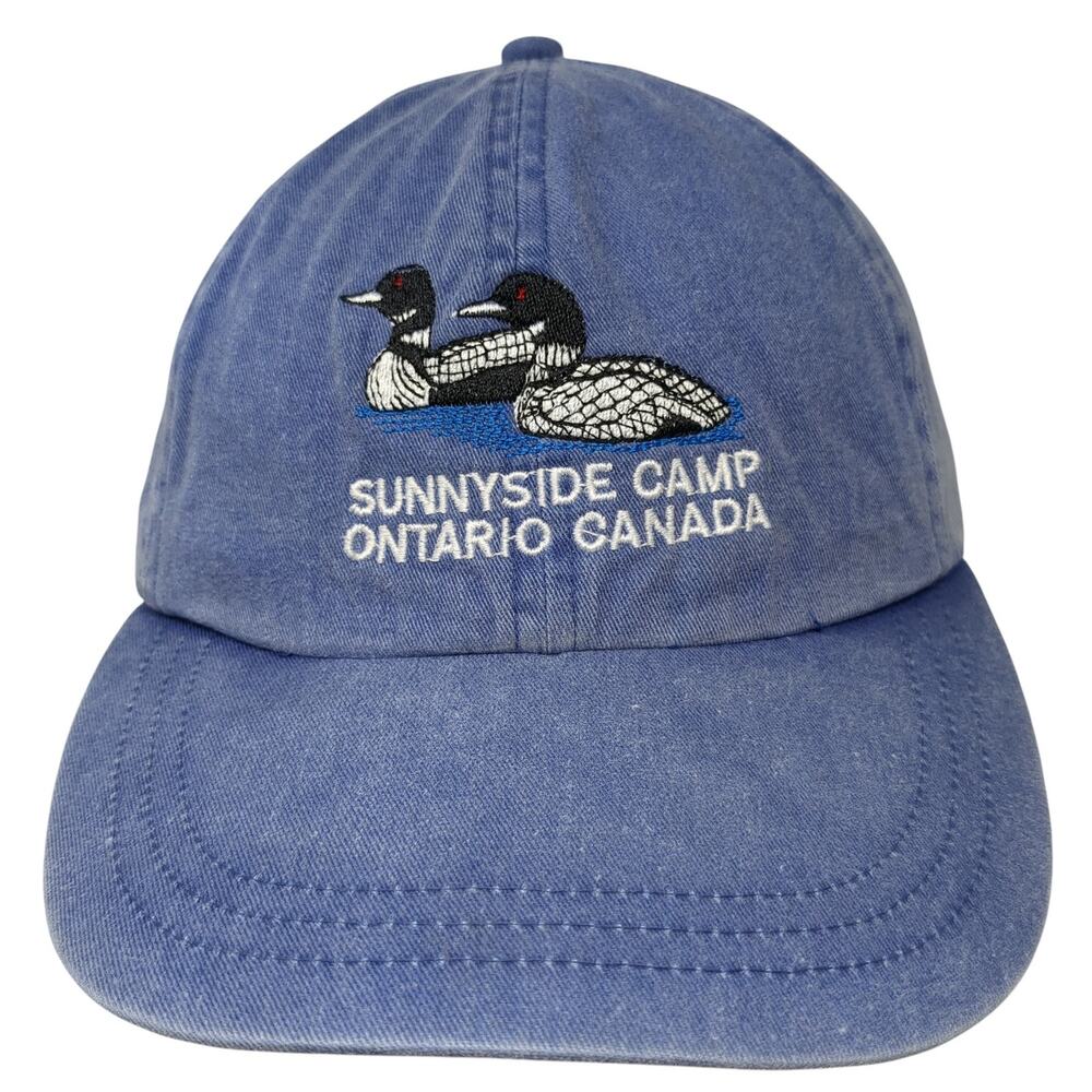 Sunnyside Camp Ontario Canada Slideback Baseball Cap Blue One Size KNP Headwear